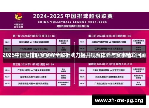 2025中国女排联赛赛程全解析助力提升观赛体验与赛事精彩回顾 2025中国女排联赛赛程全解析助力提升观赛体验与赛事精彩回顾